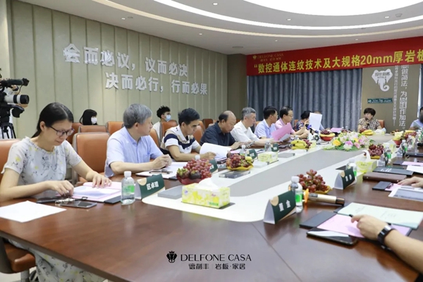 科技鉴定会|德利丰具有通体连纹的20mm厚大规格岩板产品达到国际领先水平