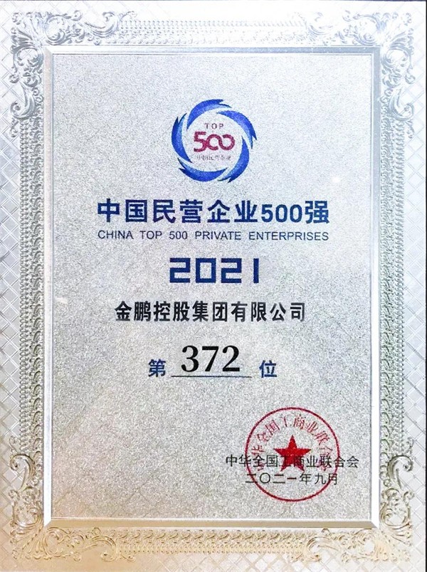 金鹏控股集团荣膺双五百强 踔厉奋发再谱华章 金鹏控股集团荣膺双五百强 踔厉奋发再谱华章