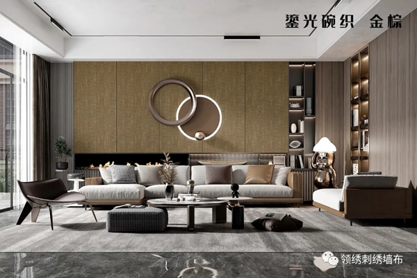 领绣墙布新品发布|《鎏光逸品1》浮盈、九十春光、鎏光碗织、郁秀，领略四季风尚