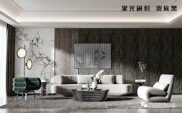领绣墙布新品发布|《鎏光逸品1》浮盈、九十春光、鎏光碗织、郁秀，领略四季风尚