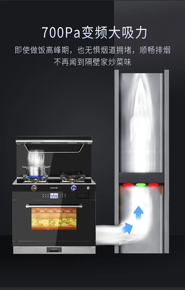 好物推荐|多意集成灶，S3变频蒸烤消集成灶