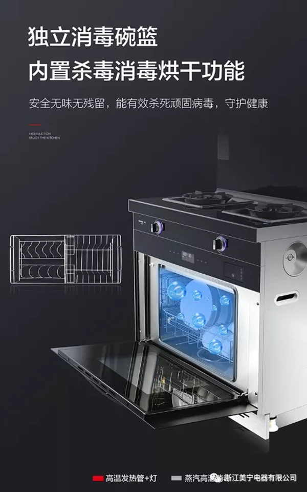 美宁集成灶时尚外观，科技内芯。带来全新厨房生活！
