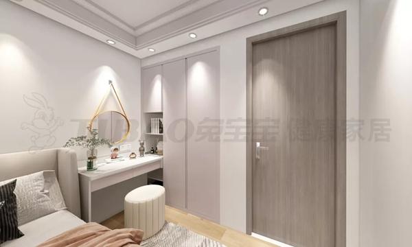 兔宝宝健康家居|79㎡紧凑小三室，这舒适实用的莫兰迪色系卧室我给满分！