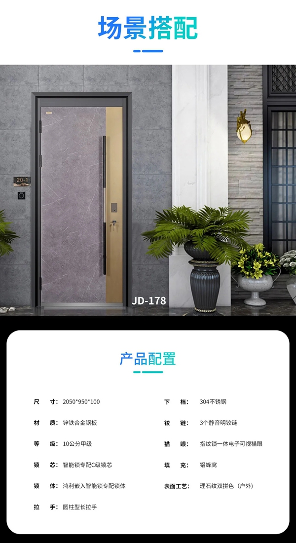 金大入户门|新款速递 高人一等，JD-178可视智能锁款正式开售