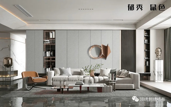 领绣墙布新品发布|《鎏光逸品1》浮盈、九十春光、鎏光碗织、郁秀，领略四季风尚