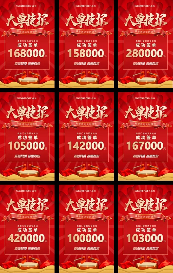森普系统门窗全国联动圆满成功,销售额破2000万!