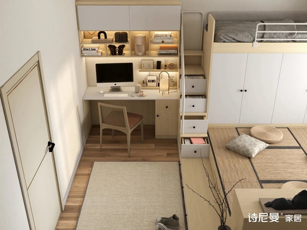 诗尼曼全屋定制|榻榻米这样设计，漂亮又实用，甩邻居家好几条街！