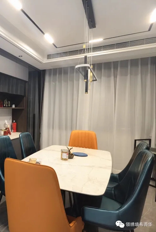 领绣墙布菁华|山东新泰实贴图案例分享