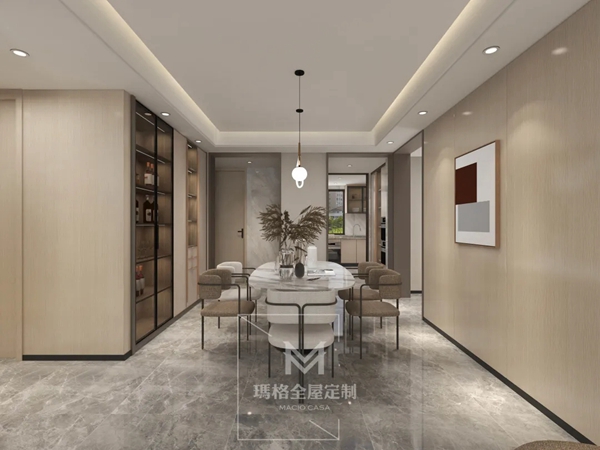 玛格全屋定制：143㎡简约高级灰，筑造三代幸福家