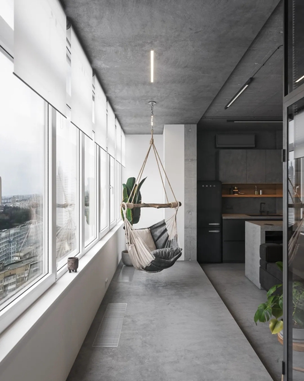 今锐大家居|70㎡的LOFT 轻工业风混凝土的空间不止有设计感，更有温馨！