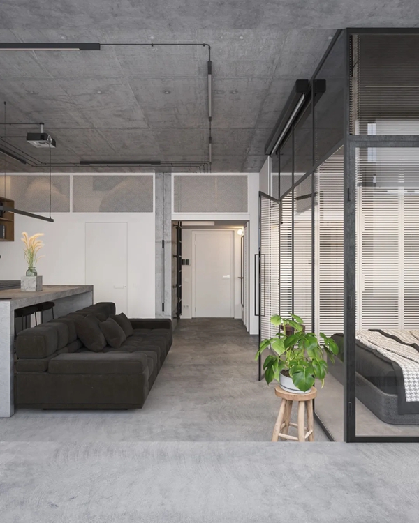 今锐大家居|70㎡的LOFT 轻工业风混凝土的空间不止有设计感，更有温馨！
