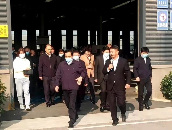 重大项目集中开工动员宿州市委、区委领导莅临天东门窗宿州生产基地检查指导工作