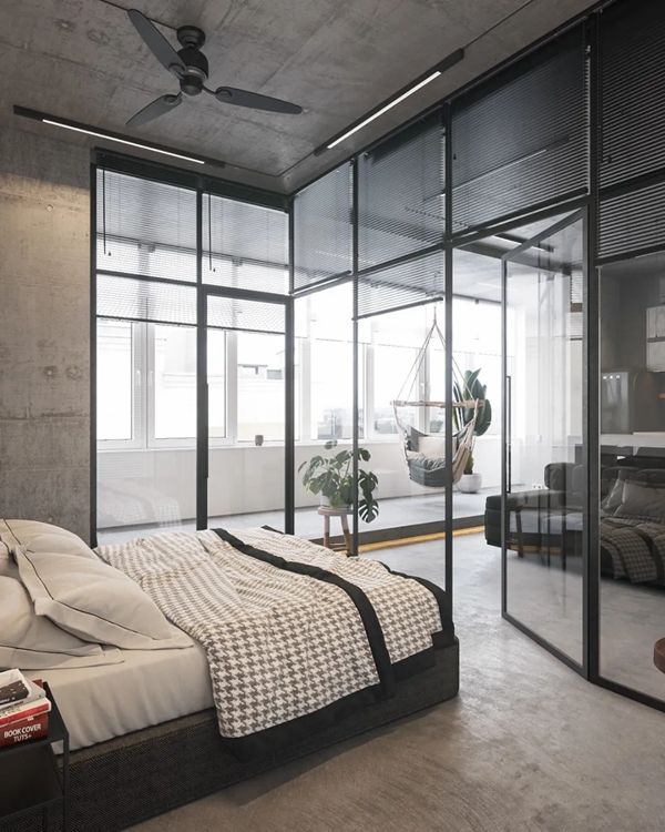 今锐大家居|70㎡的LOFT 轻工业风混凝土的空间不止有设计感，更有温馨！
