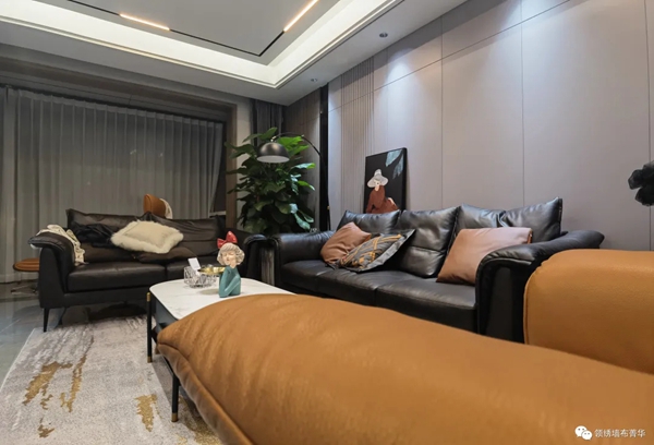 领绣墙布菁华|山东新泰实贴图案例分享