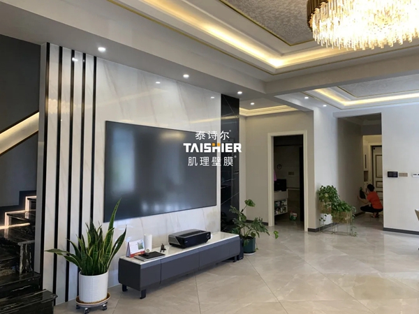 泰诗尔肌理壁膜案例|现代轻奢住宅，精致生活态度