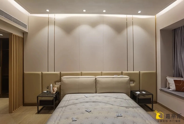 嘉蒂斯全屋定制实拍案例:190m²轻奢极简设计图VS安装后
