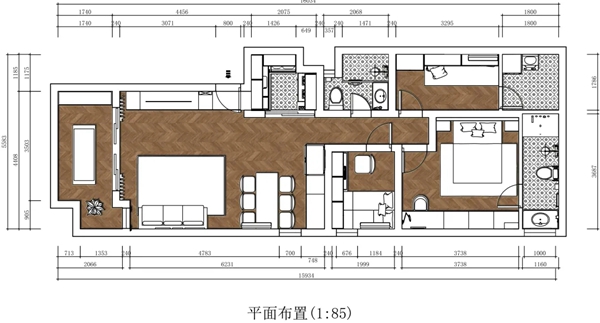 尚品宅配|阳台改卫生间，还装个玻璃洗衣房？！这75㎡老破小学区房真让人惊掉下巴！