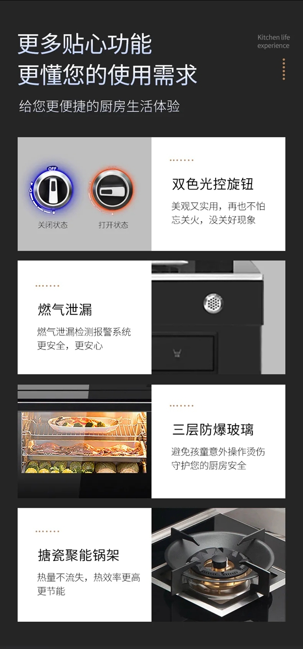 好物推荐|多意集成灶，S3变频蒸烤消集成灶