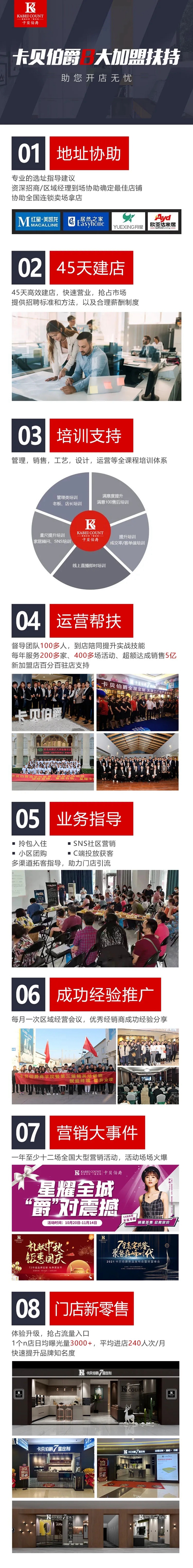 卡贝伯爵8大加盟扶持助您开店无忧
