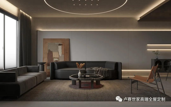 卢赛世家全屋定制案例：温柔至净的客餐厅设计将美好进行到底