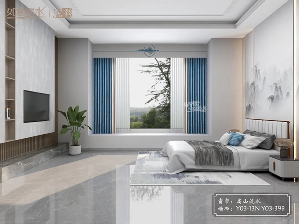 如鱼得水窗帘精品：蓝色系窗帘能不能入手？怎样搭配才好看？