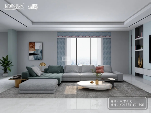 如鱼得水窗帘精品：蓝色系窗帘能不能入手？怎样搭配才好看？