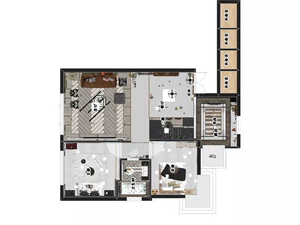 邦元名匠|185㎡ 复式工业风 LOFT，粗犷的设计打造不一样的质感！
