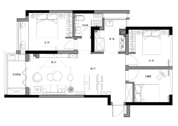 德瑞邦全屋定制|90㎡全屋定制 美式田园风 生活多姿富有深意