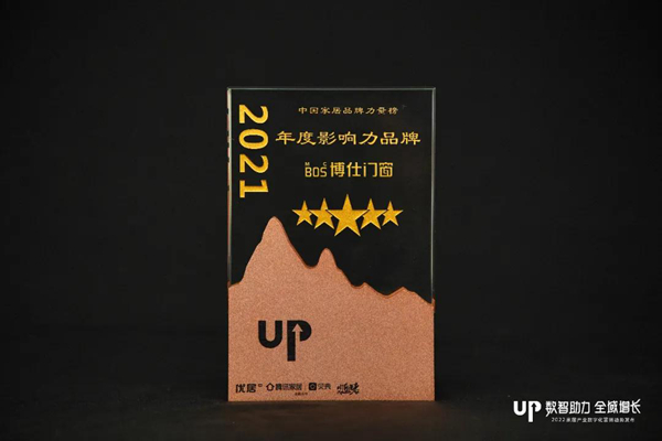 2022中国家居产业数字化峰会博仕门窗双奖载誉！