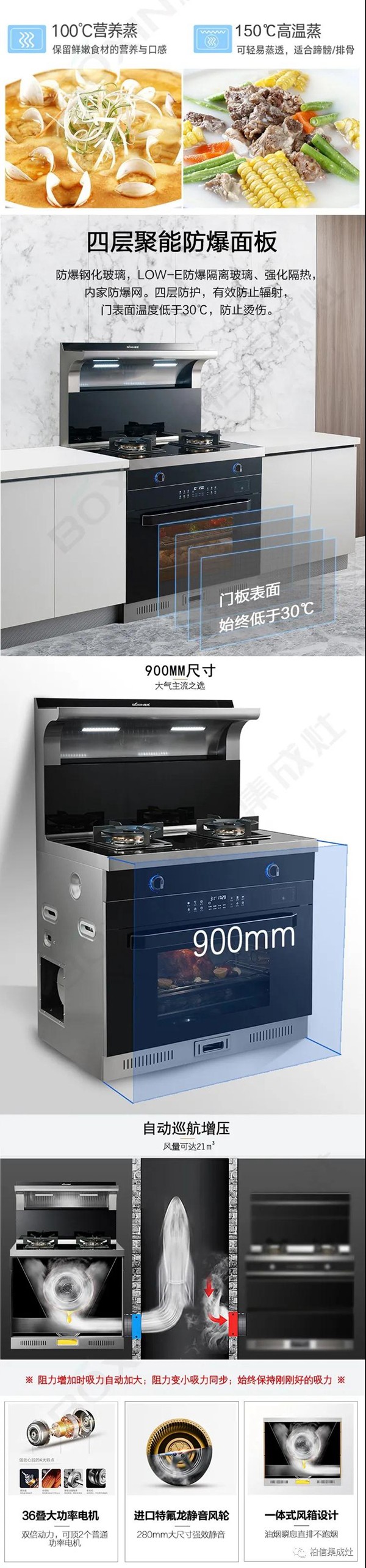 柏信F8-ZK集成灶全新升级款，功能讲解与操作