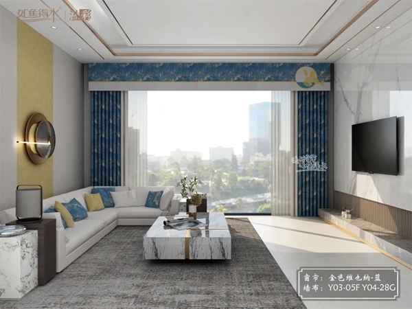 如鱼得水窗帘精品：蓝色系窗帘能不能入手？怎样搭配才好看？