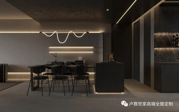 卢赛世家全屋定制案例：温柔至净的客餐厅设计将美好进行到底