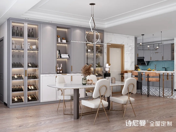 诗尼曼全屋定制|这小两口的148㎡ 新婚之房，居然整个小区都在偷学！