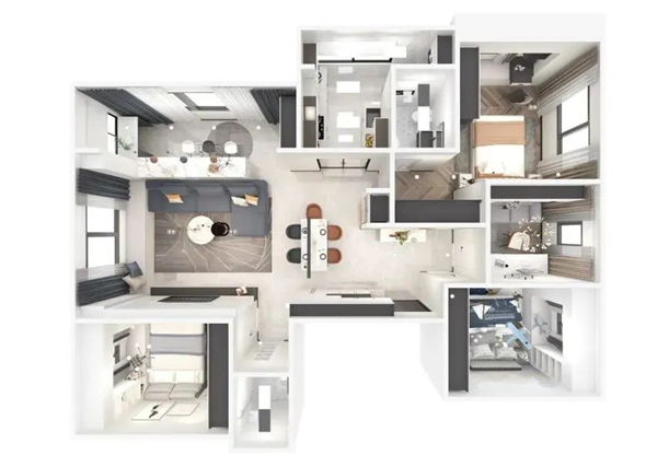 帝标全屋家居|138m²现代舒适风，三口之家爱的小天地