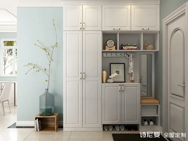 诗尼曼全屋定制|1㎡的玄关柜怎样设计？看这20张效果图就知道了！