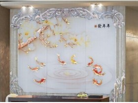 大嘉诺：艺术玻璃背景墙 客厅完美搭配