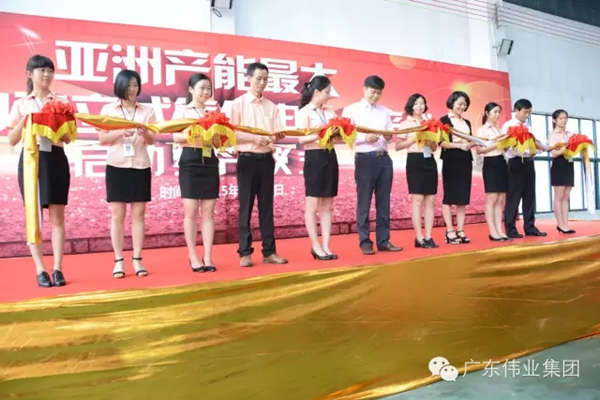 伟业——亚洲产能最大全自动立式氧化电泳生产线启动投产