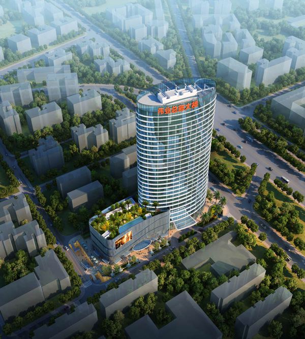 【伟业铝材】强抓总部建设“伟业总部国际大厦”初显风骚