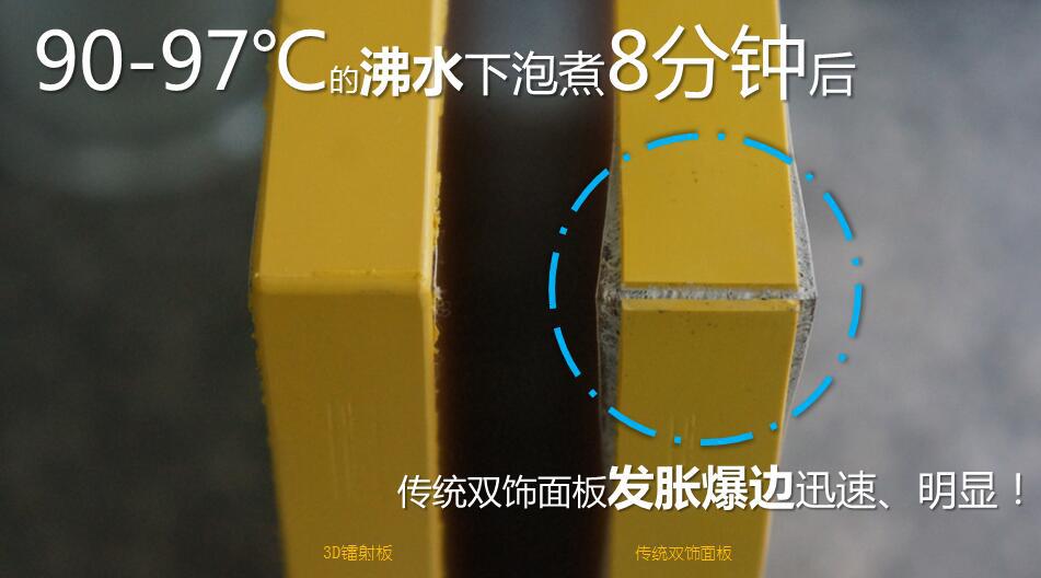 3D镭射板与传统双饰面板对比测评