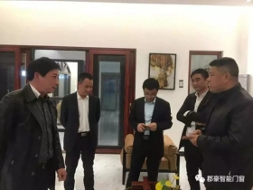江西安义县领导莅临郡豪智能门窗参观考察