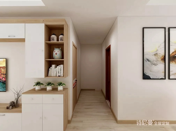 诗尼曼全屋定制分享玄关柜改造案例，一眼就喜欢上！