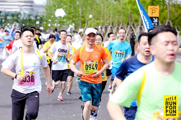 欣旺壁纸闪亮登场上海城市乐跑赛，绽放生命热情！