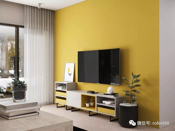 拉斐尔全屋定制撞色系列，黄白组合让家居更出众