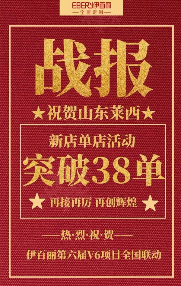 伊百丽山东莱西店第六届V6项目单店活动突破150万