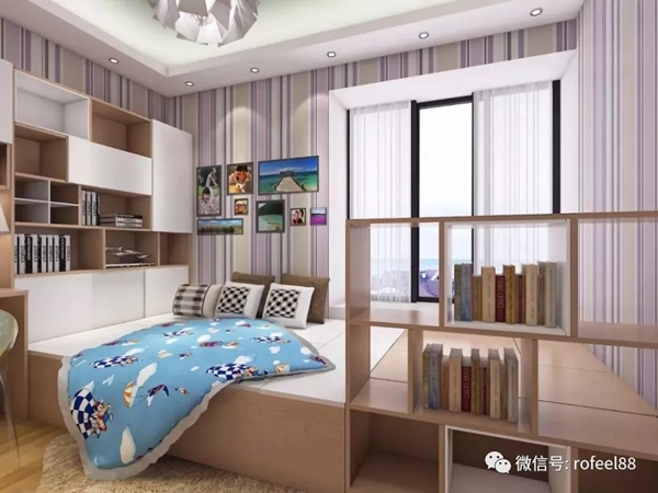 拉斐尔全屋定制实用环保儿童房榻榻米效果图