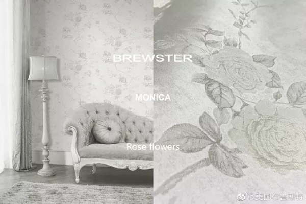 美国布鲁斯特：色织提花墙布MONICA秘密花园 抒写流芳美式风尚
