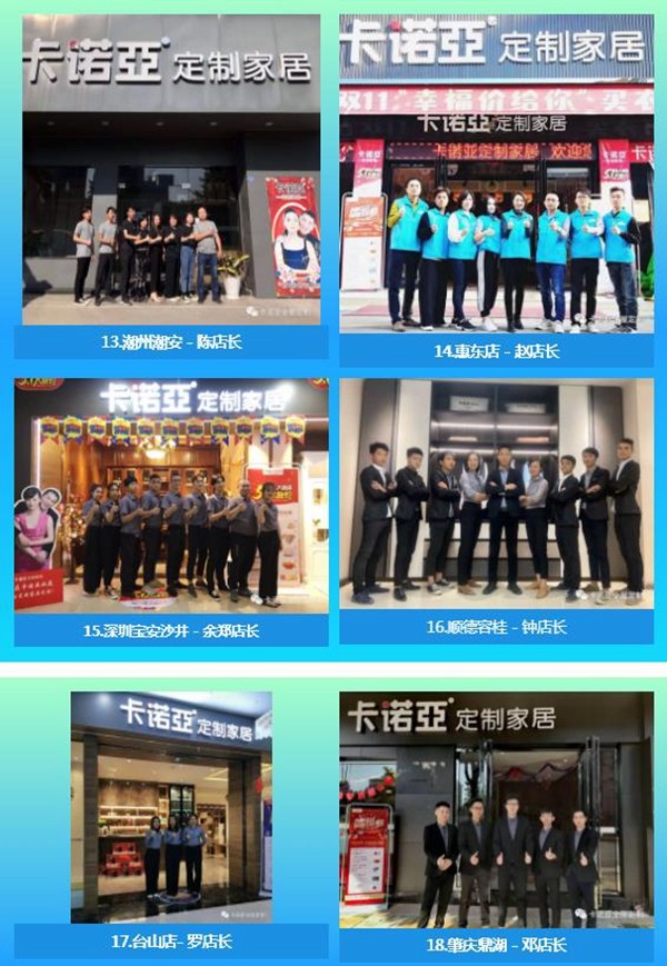 卡诺亚定制家居C位明星店长 赶快Pick你心里的C位