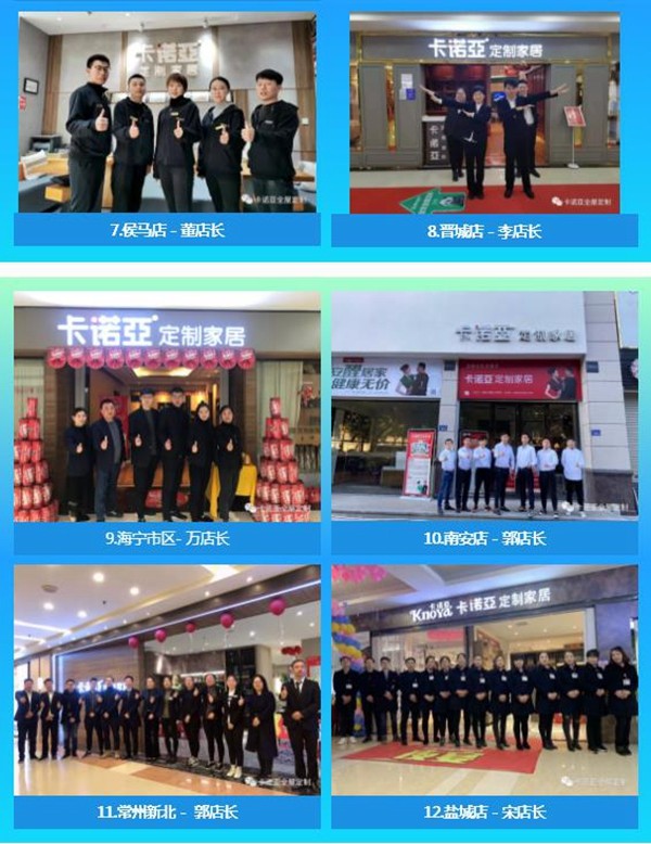 卡诺亚定制家居C位明星店长 赶快Pick你心里的C位