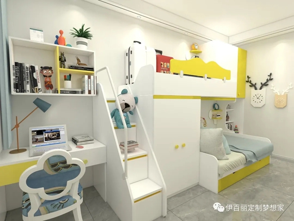 伊百丽全屋定制：精致儿童房 满足孩子不同年龄阶段的需求