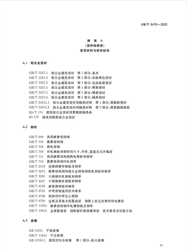 特朗门窗：最新国家标准《铝合金门窗GB/T8478-2020》